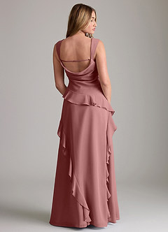 Azazie Sloane Bridesmaid Dresses Desert Rose A-Line Sweetheart Neckline Chiffon Dress image2