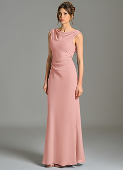 Azazie Kieryn Bridesmaid Dresses Rosette Mermaid Pleated Chiffon Dress image3