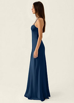 Stasiam Dark Navy Stain Open Back Party Dress image5