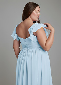 Azazie Anaya Bridesmaid Dresses Sky Blue A-Line Sweetheart Neckline Chiffon Dress image9