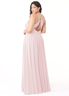 Azazie Avelina Bridesmaid Dresses A-Line V-Neck Pleated Chiffon Floor-Length Dress image10