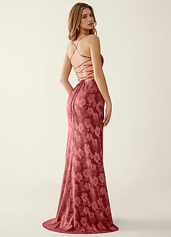 Serapheagn Vintage Rose Embossed Clipped Jacquard Prom Dress image2