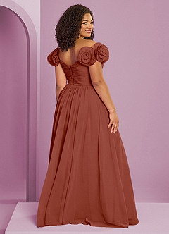 Barbie ♥ Azazie Bridesmaid Dresses Auburn A-Line Off the Shoulder Chiffon Convertible Dress image19