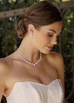 front Élégant ensemble de bijoux en cristal de vigne