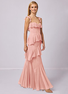 Barbie ♥ Azazie Bridesmaid Dresses Rosette A-Line Sweetheart Neckline Chiffon Dress image4