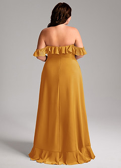 Azazie Lyra Bridesmaid Dresses Butterscotch A-Line Chiffon Convertible Dress image12