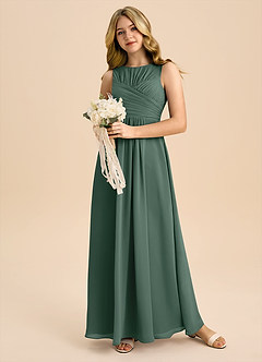 Azazie Skyla Junior A-Linie Plissee Chiffon Kleid Seemoos image5