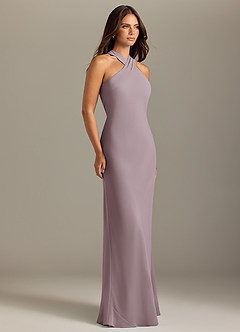 Azazie Doretta Bridesmaid Dresses Dusk Mermaid Pleated Chiffon Dress image3