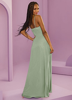 Barbie ♥ Azazie Abiti da Damigella Abito A-Line in Chiffon Con Tasche Verde Salvia image11