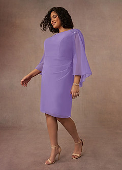 Azazie Carmela Mother of the Bride Dresses Tahiti Sheath Lace Chiffon Dress image9