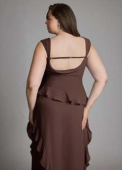 Azazie Sloane Bridesmaid Dresses Ganache A-Line Sweetheart Neckline Chiffon Dress image14