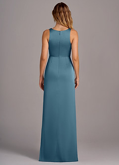 Azazie Wrenlee Robes de demoiselle d'honneur Robe Trapèze en Satin extensible Bermude image7