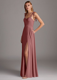 Azazie Marin Final Sale Black A-Line Sweetheart Neckline Stretch Chiffon Dress image1