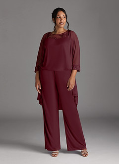 Azazie Frances Klänningar till brudens mor Klänning Jumpsuit/byxdräkt i Maska Scoop Cabernet image11