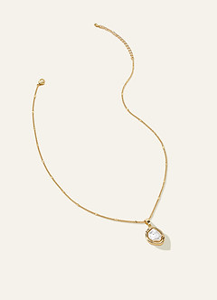 front Irregular Frame Pearl Necklace