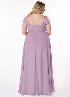 Azazie Kaitlynn Bridesmaid Dresses Wisteria Empire Ruched Chiffon Convertible Dress image11