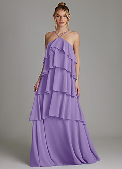 Azazie Deena Bridesmaid Dresses Tahiti A-Line Ruched Chiffon Dress image4