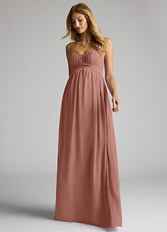 Azazie Llana Maternity Bridesmaid Dresses A-Line Chiffon Floor-Length Dress image3