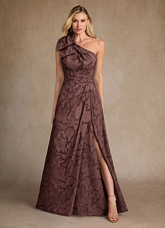 Azazie Easton vestidos de madre de la novia Vestido de Expresado de Devorado Floral de Corte Princesa con Hombro unilateral image1