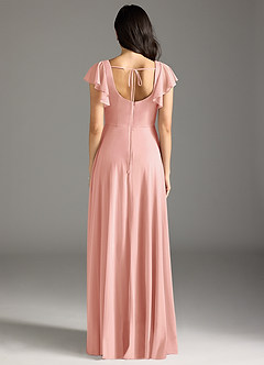 Azazie Bondi Bridesmaid Dresses Rosette A-Line Ruched Mesh Dress image8