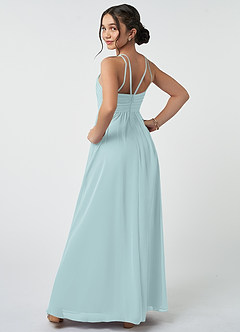 Azazie Leighton Junior Mist A-Line Pleated Chiffon Dress image5