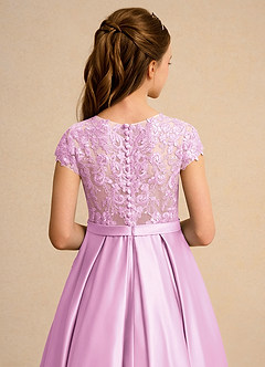 Azazie Bunny Girls Formal Flower Girl Dresses Candy Pink Ball-Gown Lace Dress image7