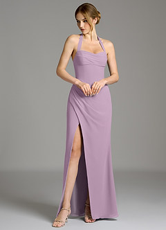Azazie Serenity Bridesmaid Dresses Wisteria Mermaid Sweetheart Neckline Chiffon Dress image4