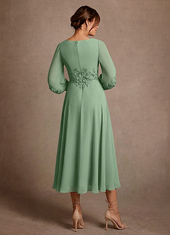 Azazie Ana Kleider für die Brautmutter A-Linie Spitze Chiffon Kleid Matcha image3