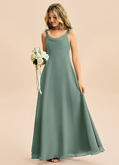 Azazie Elodie Junior Klä av A-Line i Chiffong image5