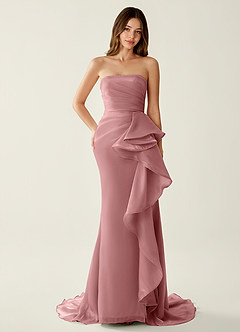 Liorah Pink Strapless Prom Dress image4