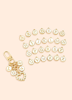 Porte-clés personnalisé avec lettre à breloques