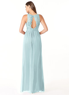 Azazie Luz Bridesmaid Dresses Mist A-Line Lace Chiffon Dress image3