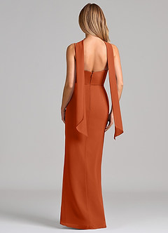 Azazie Calandra Suknie dla druhen Osłona Pofałdowany Szyfon Do ziemi Sukienka image2