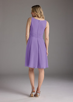 Azazie Shirley Mother of the Bride Dresses Tahiti A-Line Scoop Pleated Chiffon Dress image6