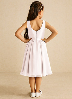 Azazie Ari Flower Girl Dresses Rose Petal A-Line Sleeveless Chiffon Dress image6
