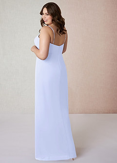 Azazie Tayla Bridesmaid Dresses Lavender Sheath Square Neckline Chiffon Dress image9