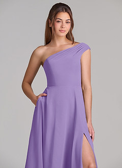 Azazie Melanie Bridesmaid Dresses Tahiti A-Line Off the Shoulder Chiffon Dress image5