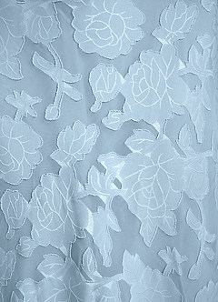 Azazie Kieryn Bridesmaid Dresses Sky Blue Mermaid Pleated Floral Burnout Dress image13