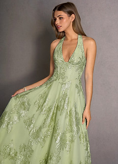 Robe Longue Vert Clair Isabeau image5