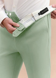 front James Dusty Sage Structured Stretch Dress Pants