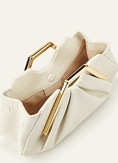 front Leather Geometric Handbag