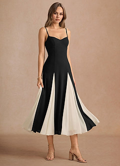 Robe Mi-Longue Noir Jessenia