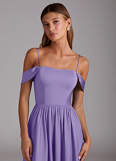 Azazie Calianna Bridesmaid Dresses Tahiti A-Line Off the Shoulder Stretch Satin Convertible Dress image2