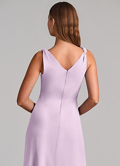 Azazie Nerine Brudtärnklänningar Klä av A-Linje i Chiffong Plisserad Frostad Lila image7