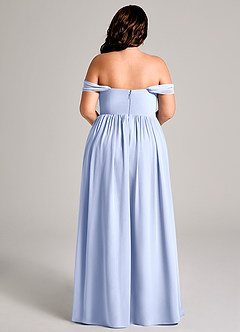 Azazie Calianna Bridesmaid Dresses Ice A-Line Off the Shoulder Chiffon Convertible Dress image15