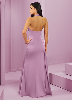 Barbie ♥ Azazie Brautjungfernkleider Meerjungfrau-Linie Plissee Stretch-Satin Kleid Blauregen image7