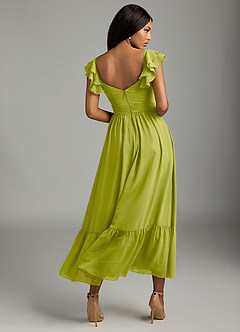 Azazie Anaya Bridesmaid Dresses Lemongrass A-Line Sweetheart Neckline Chiffon Dress image5