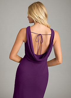 Azazie Rylina Bridesmaid Dresses Grape Mermaid Pleated Chiffon Dress image2
