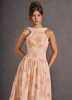 Rowan Peach Midi Dress image5