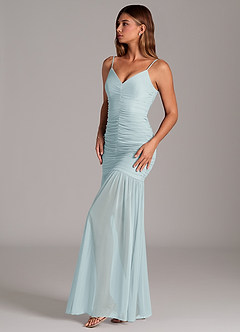 Azazie Aimie Abiti da Damigella Abito Sirena in Maglia Nebbia image3